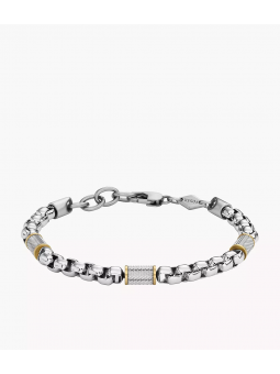 Fossil - Bracelet All Stacked Up Homme - Acier Bicolore - Ref JF04138998