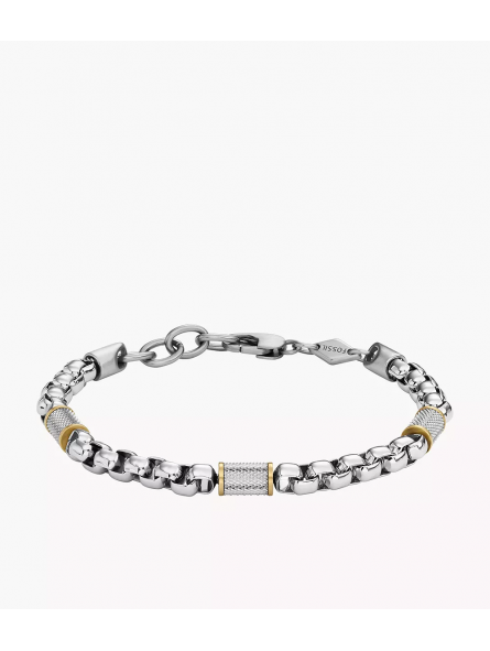 Fossil - Bracelet All Stacked Up Homme - Acier Bicolore - Ref JF04138998