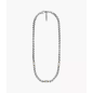 Fossil - Collier all stacked up acier gris - Ref JF04145998