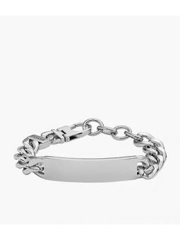 Fossil - Bracelet gourmette Drew acier inoxydable gri - Ref JF04155040