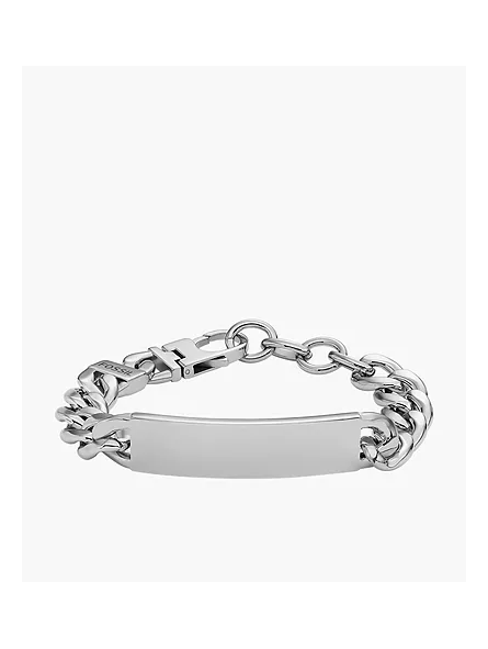 Fossil - Bracelet gourmette Drew acier inoxydable gri - Ref JF04155040