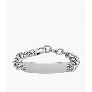 Fossil - Bracelet gourmette Drew acier inoxydable gri - Ref JF04155040