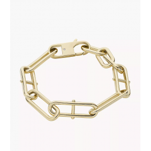 Fossil - Bracelet chaîne Heritage D-Link acier inoxydable doré - Ref JF04234710