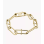 Fossil - Bracelet chaîne Heritage D-Link acier inoxydable doré - Ref JF04234710