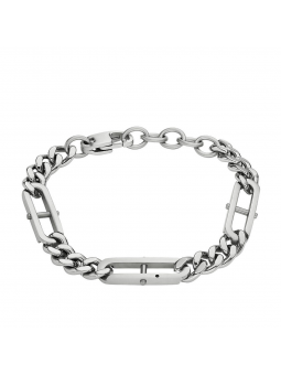 Fossil - Bracelet D-Link Homme - Acier Argenté - Ref JF04342040