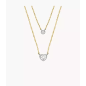 Fossil - Collier chaine sadie tokens of affection acier doré et oxydes - Ref JF04357998