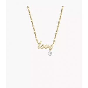Fossil - Collier à pampilles Sadie Love Notes acier inoxydable jaune - Ref JF04363998