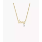 Fossil - Collier à pampilles Sadie Love Notes acier inoxydable jaune - Ref JF04363998