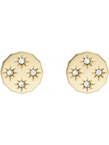 Fossil - Clous d'oreilles à bords festonnés Sadie acier inoxydable doré - Ref JF04381710