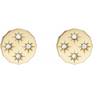 Fossil - Clous d'oreilles à bords festonnés Sadie acier inoxydable doré - Ref JF04381710