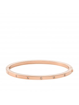 Fossil - Bracelet jonc Sadie Shine Bright acier inoxydable doré  - Ref JF04394791