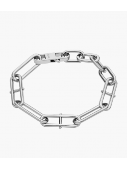 Fossil - Bracelet chaine heritage d link en argent - Ref JF04502040