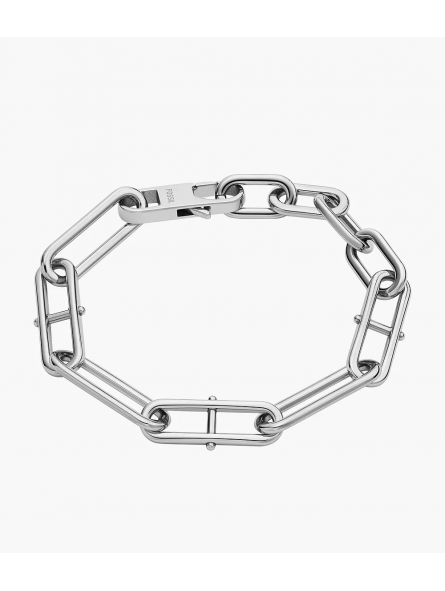 Fossil - Bracelet chaine heritage d link en argent - Ref JF04502040