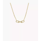 Fossil - Collier chaîne Heritage D-Link acier inoxydable doré - Ref JF04523710