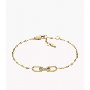 Fossil - Bracelet chaine heritage d link en acier doré - Ref JF04525710
