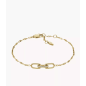 Fossil - Bracelet chaine heritage d link en acier doré - Ref JF04525710