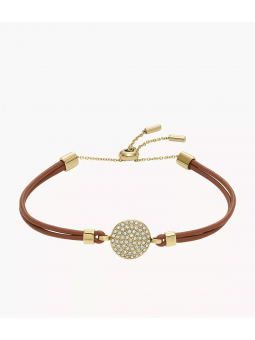 Fossil - Bracelet cuir sadie disque scintillant - Ref JF04545710