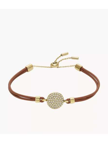 Fossil - Bracelet cuir sadie disque scintillant - Ref JF04545710