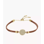 Fossil - Bracelet cuir sadie disque scintillant - Ref JF04545710