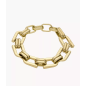 Fossil - Bracelet chaîne Heritage D-Link en acier inoxydable doré - Ref JF04573710