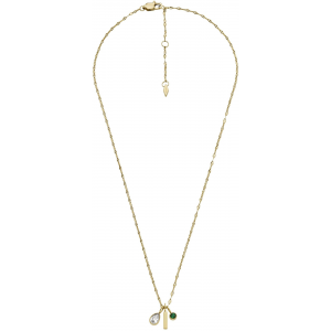 Fossil - Collier chaine sadie seasonal sparkle acier doré - Ref JF04588710