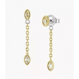Fossil - Boucles d'oreilles pendantes sadie acier doré - Ref JF04591710