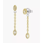 Fossil - Boucles d'oreilles pendantes sadie acier doré - Ref JF04591710