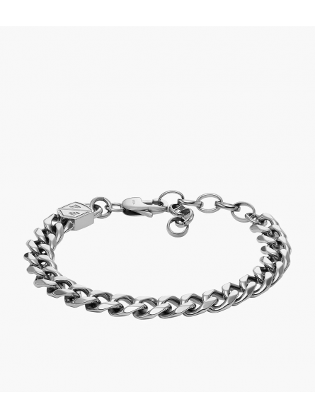Fossil - Bracelet chaîne Ellis Core Chains acier inoxydable gris - Ref JF04615040