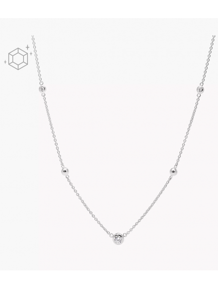Fossil - Coffret collier Glitz argent 925 - Ref JFS00453040
