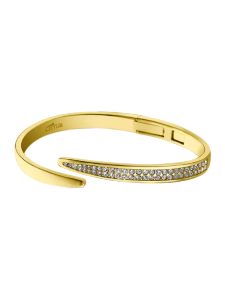 Lotus - Bracelet Jonc Ouvrant acier doré - Ref LS1845-2/2