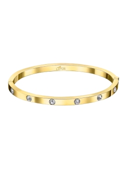 Lotus - Bracelet Lotus jonc doré et strass - Ref LS1846-2/2
