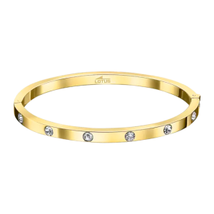 Lotus - Bracelet Lotus jonc doré et strass - Ref LS1846-2/2