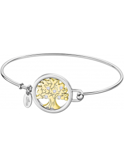Lotus - Bracelet Millenial jonc arbre de vie acier gris  - Ref LS2014-2/9