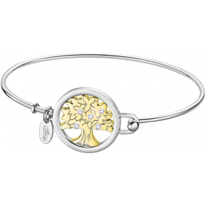 Lotus - Bracelet Millenial jonc arbre de vie acier gris  - Ref LS2014-2/9