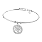 Lotus - Bracelet Millenial jonc acier argenté et oxyde de zirconium arbre de vie  - Ref LS2015-2/3