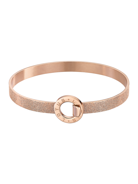 Lotus - Bracelet Millenial jonc acier doré rose - Ref LS2080-2/3