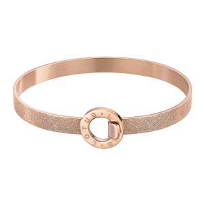 Lotus - Bracelet Millenial jonc acier doré rose - Ref LS2080-2/3