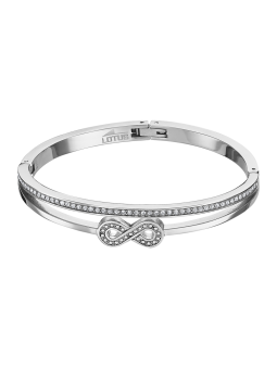 Lotus - Bracelet Bliss acier argenté et oxyde de zirconium blanc - Ref LS2088-2/2