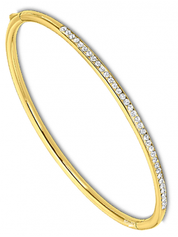 Lotus - Bracelet jonc Lotus acier doré et strass - Ref LS2111-2/2