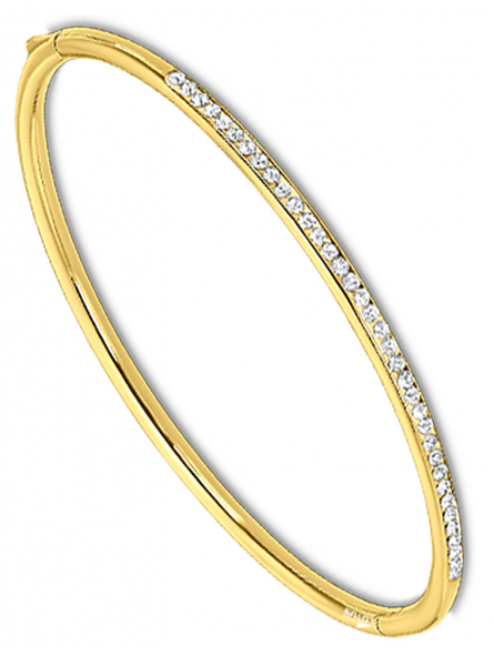 Lotus - Bracelet jonc Lotus acier doré et strass - Ref LS2111-2/2