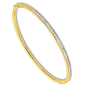 Lotus - Bracelet jonc Lotus acier doré et strass - Ref LS2111-2/2
