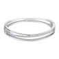 Lotus - Bracelet Bliss jonc acier argenté et oxyde de zirconium - Ref LS2113-2/1