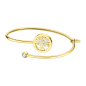 Lotus - Bracelet jonc acier doré oxydes arbre de vie - Ref LS2169-2/8