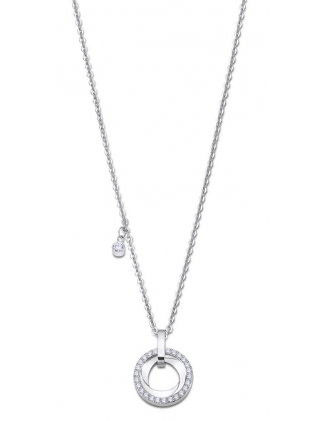 Lotus - Collier Lotus acier gris oxyde de zirconium - Ref LS2176-1/1