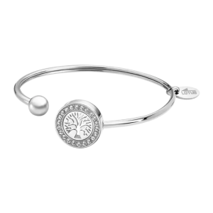 Lotus - Bracelet Style acier argenté jonc arbre de vie - Ref LS2181-2/1