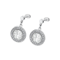 Lotus - Boucles d'oreilles Style acier argenté oxyde de zirconium - Ref LS2181-4/1