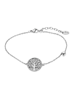 Lotus - Bracelet Style acier argenté arbre de vie - Ref LS2225-2/1