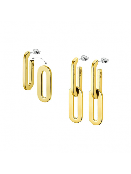 Lotus - Boucles d'oreilles Style acier doré rose arbre de vie  - Ref LS2225-4/2