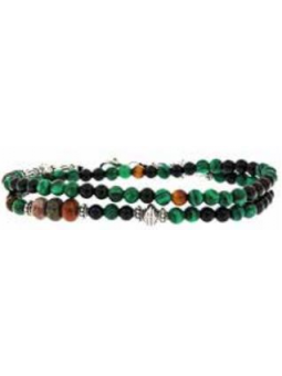 Officina - Braclet en argent vert 42cm - Ref OI177