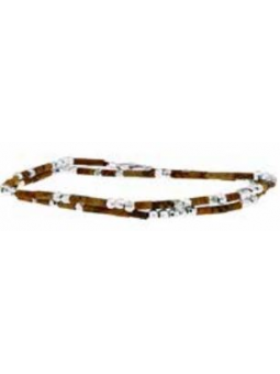 Officina - Bracelet en argent marron 42cm - Ref OI183